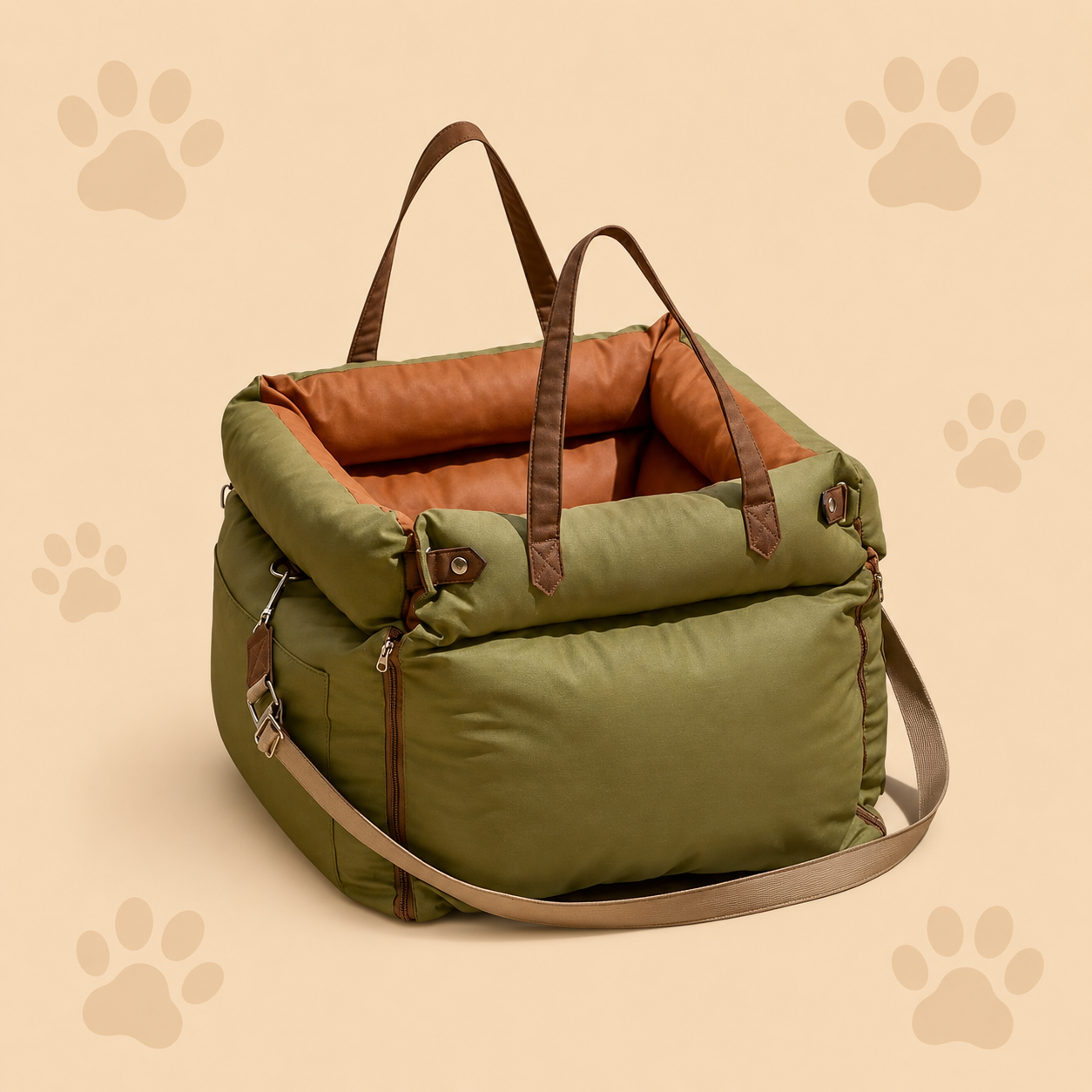 Dog Car Seat & Travel Bed | Removable & Washable Travel Booster for Small Dogs