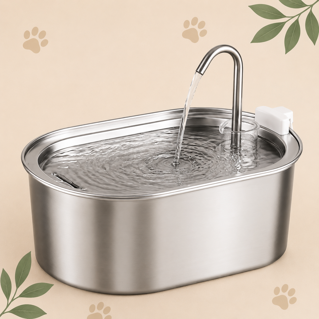 Premium Smart Pet Water Fountain – 3.2L Stainless Steel Automatic Water Dispenser