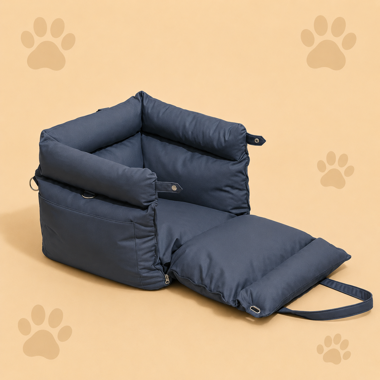 Dog Car Seat & Travel Bed | Removable & Washable Travel Booster for Small Dogs