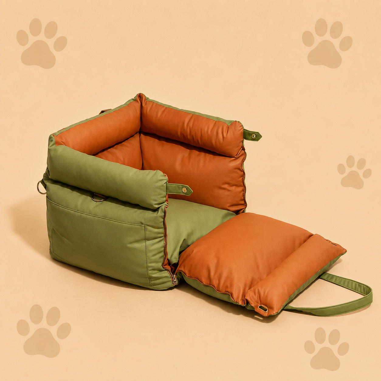 Dog Car Seat & Travel Bed | Removable & Washable Travel Booster for Small Dogs
